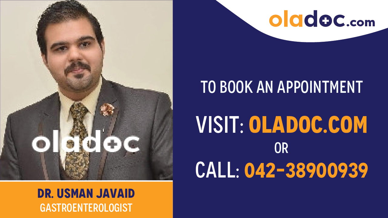 Book appointment with Dr.Usman Javaid-best Gastroenterologist in Lahore